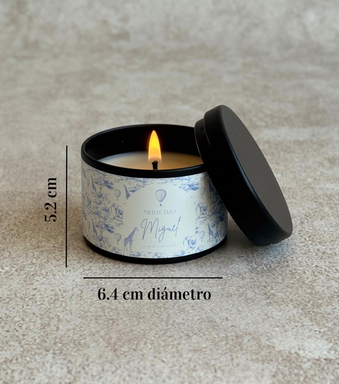 Tin Candle Negra 4oz