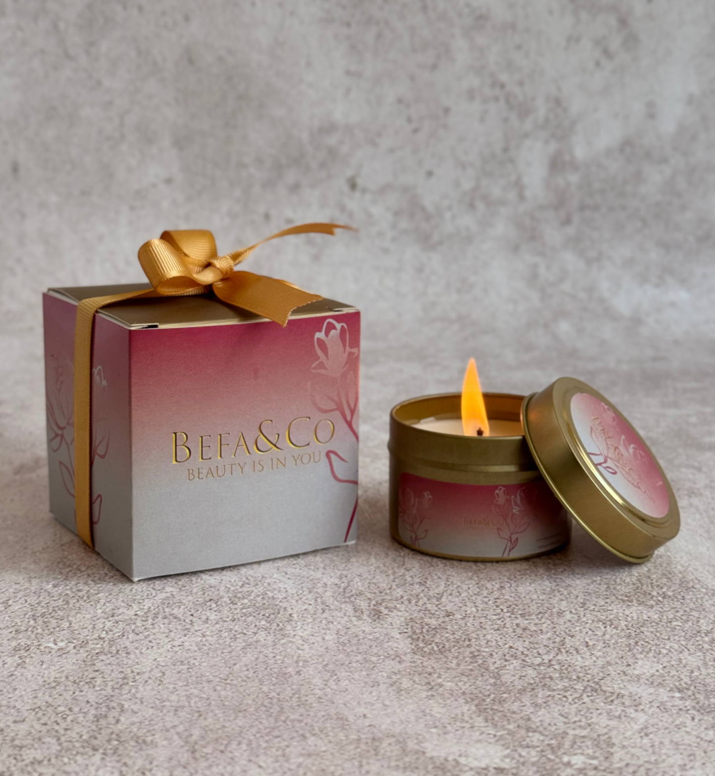 Tin Candle Dorada 3oz