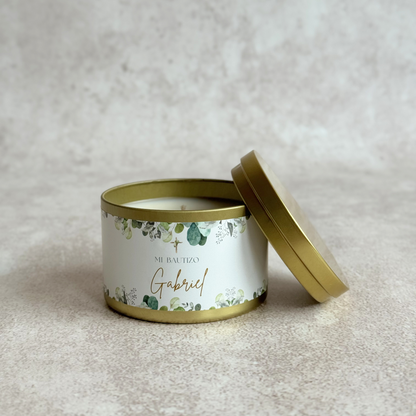 Tin Candle Dorada 8oz