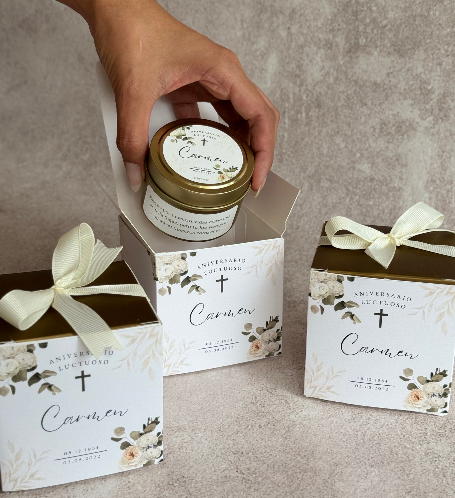 Tin Candle Dorada 3oz