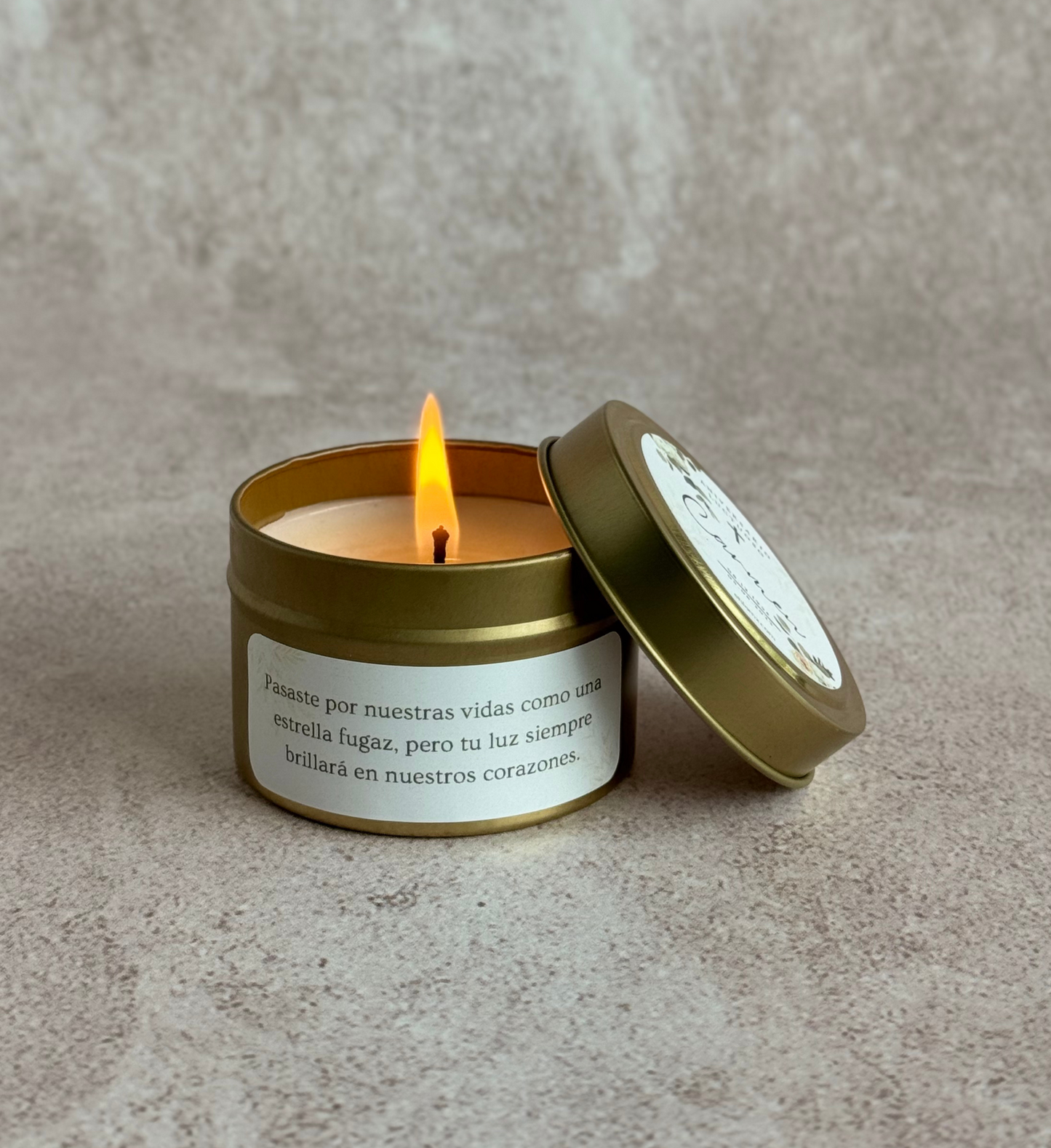 Tin Candle Dorada 3oz