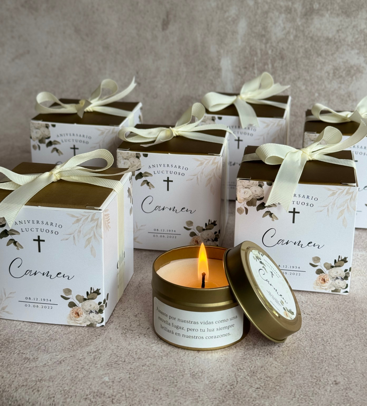 Tin Candle Dorada 3oz