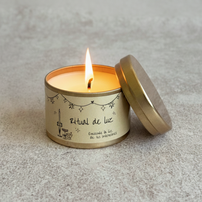 Tin Candle Dorada 4oz