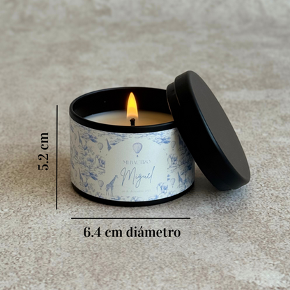 Tin Candle Negra 4oz